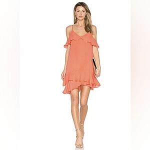 NWT Parker Thatcher Coral Clementine Silk Dress Size XS